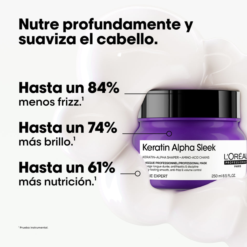 MÁSCARA ANTI-FRIZZ TODO TIPO DE CABELLO KERATIN ALPHA SLEEK